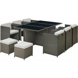 GRS Vega 11PC Cube Patio Dining Set