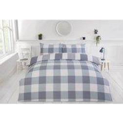 Rapport Chambray Stripe Denim King Duvet Cover Blue, Grey