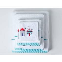 Homescapes Hut Bath Towel Red, Blue, White