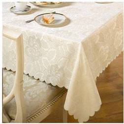 Emma Barclay Emma Barclay Damask Rose Tablecloth Green, Beige, White, Pink