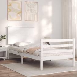 vidaXL Frame with Headboard White White