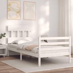 vidaXL Frame with Headboard White White