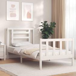 vidaXL Frame with Headboard White White
