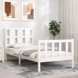 vidaXL Frame with Headboard White White