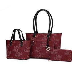 MKF Collection Lady II M Signature Tote Handbag & Wallet Set by Mia K