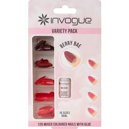 Invogue Berry Bae Oval Nails Variety Pack