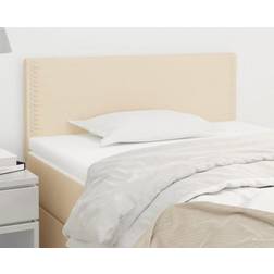 vidaXL 90 x 5 x 78/88 cm Stof Cremefarvet Sengegavl