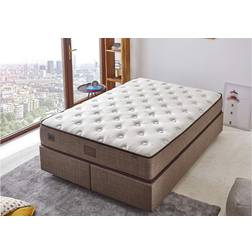 Hanah Home Resårmadrass 100x200 Vit/Beige Resårbotten