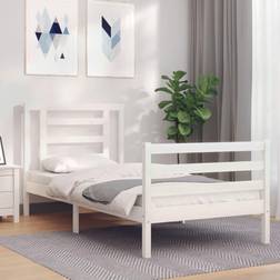 vidaXL Frame with Headboard White White