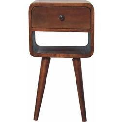 Artisan Artisan Mini Chestnut Curved Bedside Table