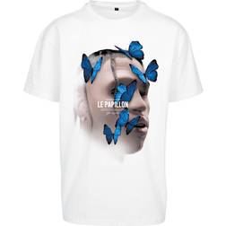 Mister Tee Le Papillon Bluser T-shirt - Nude/Royalblå/Sort/Hvid