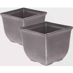 You Garden Pair of Silver Tulipa Planters