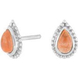 Nordahl Andersen Ørestikker Sterling Sølv med Peach Månesten