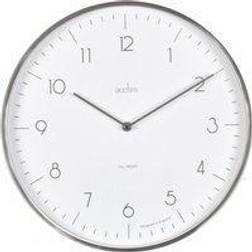 Acctim Madison Brushed Silver/White 35cm Wall Clock