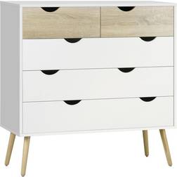 Homcom Classic Nordic Style White Chest of Drawer 99x101cm