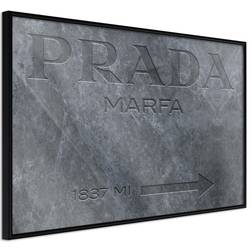 Artgeist Inramad Tavla - Prada Grey Poster
