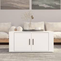 vidaXL 80 x 50 x 36 cm Konstrueret Træ Hvid Sofabord