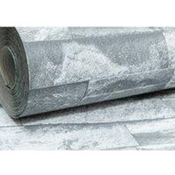 Erismann Erismann Rustic Brick 3D Effect Textured Feature Wallpaper White&grey