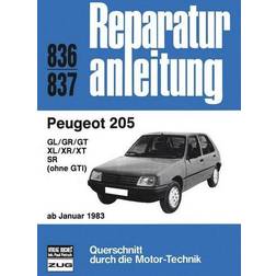 205 ab 01/1983: GL, GR, GT, XL, XR, XT, SR ohne GTI Reparaturanleitungen