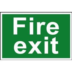 Spectrum Industrial Fire Exit Text S/A PVC Sign