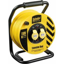 Defender E86500 50M Industrial Trade Cable Reel 110v