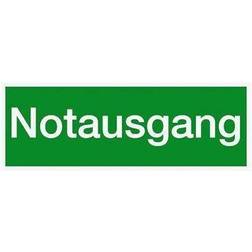 Sonstige Hinweisschild "Notausgang" langnachleuchtend PVC 297x105mm