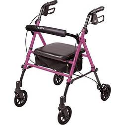 Carex Lightweight 250lbs rolling walker rollator walker with seat and back support