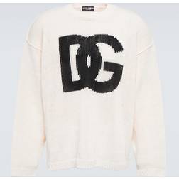 Dolce & Gabbana Stickade Tröja Med Logotyp Beige
