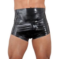 Latex mäns tanga, svart,-Large