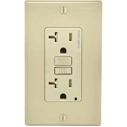 Leviton 3809407 20A 125V 5-20R Decora AFCI & GFCI Dual Function Outlet Ivory