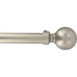 Evideco 1" single window curtain rod 82" -diam 1.9" ball