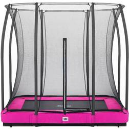 Salta Trampoline Comfort Edition Ground- rechteckig 214 x 153cm Schutzrand Pink