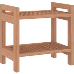 vidaXL Duschbänk 45x30x45 massiv teak
