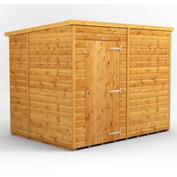 power Pent Roof Windowless Shed 8'x6' Golden (Building Area )