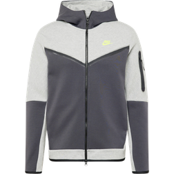 Nike Sportswear Tech Fleece Full-Zip Hoodie Men - Dark Grey Heather/Anthracite/Volt