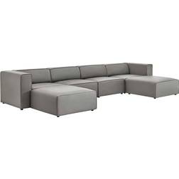 modway Mingle Vegan Sofa 37" 6pcs 4 Seater