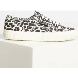 Superga 2750 Light Leopard Print Canvas Trainers