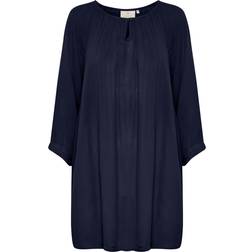 Kaffe Amber 3/4 Sleeve Tunic - Marineblau