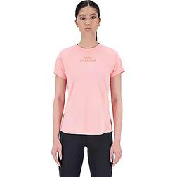 New Balance Impact Run W löpart-shirt GRAPEFRUIT HEATHER Dam