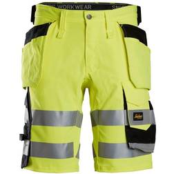 Snickers arbejdsshorts 6135 Hi-Vis, gul/sort, 61356604044