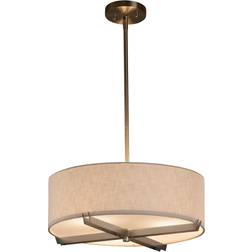 Justice Group Textile Crossbar Drum Light Pendant Lamp