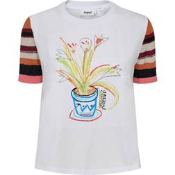 Desigual TS_Jarron, 1000 White, Dam T-shirts