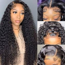 13X4 Curly HD Lace Frontal Wig 26 inch Black
