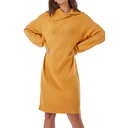 Roman Split Neck Jumper Dress - Amber