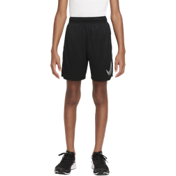 NIKE Boy's Dri-FIT Training Shorts - Black/White