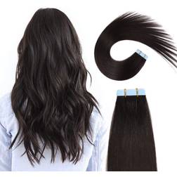 Suyya Tape In Hair Extensions 20 inch 1B# Off Black