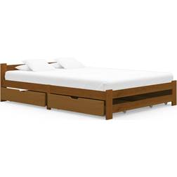 vidaXL Bed Frame with 4 Drawers 55cm