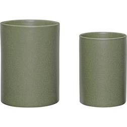 Hübsch Edna Pots 2-Pack Green