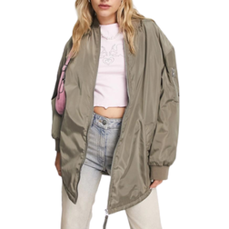 JJXX Oversized Bomber Jacket Women - Grey/Purple