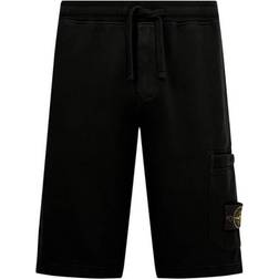 Stone Island Fleece Bermuda Shorts - Black